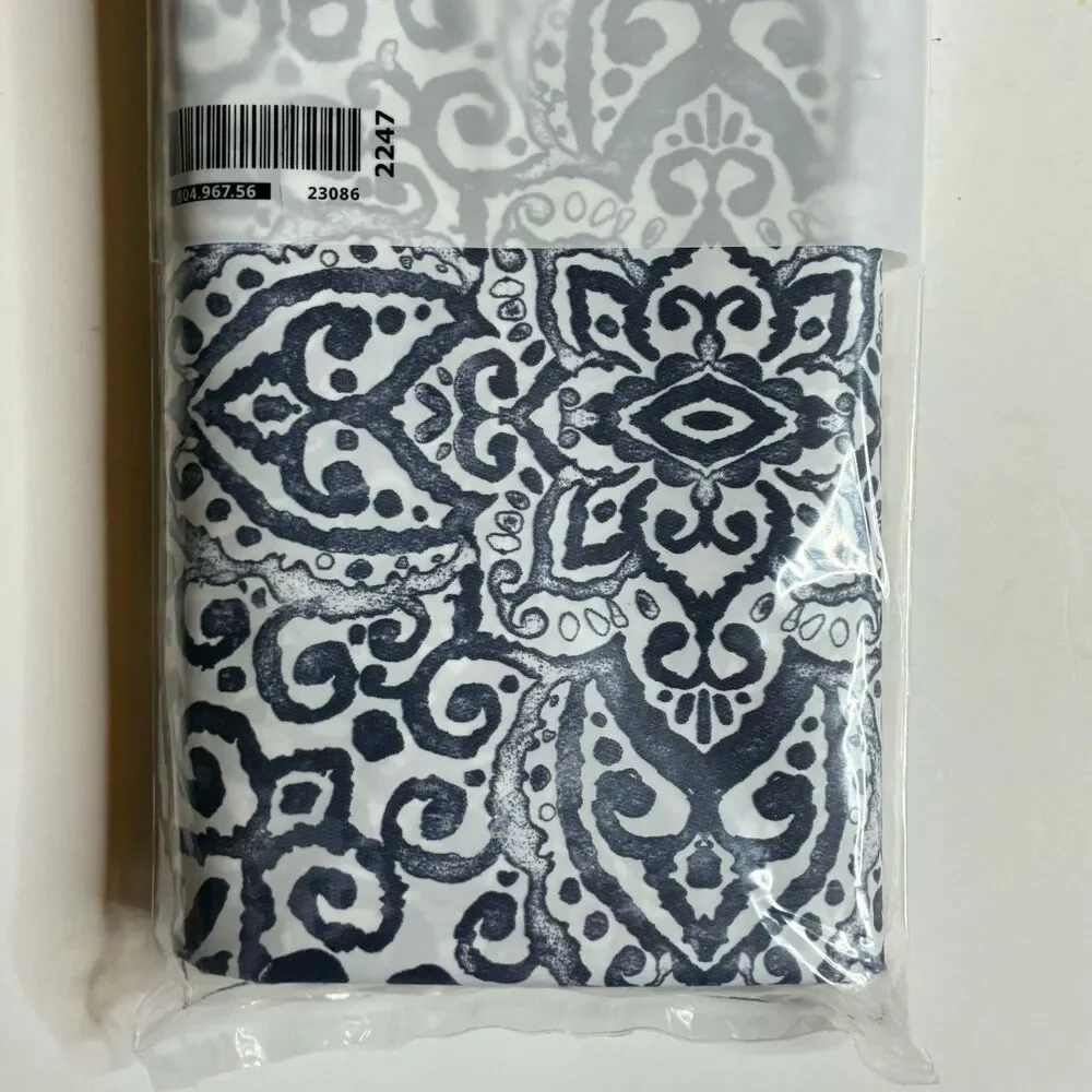 New IKEA Angsklocka White Blue Shower Curtain 71”x71” 804.967.56